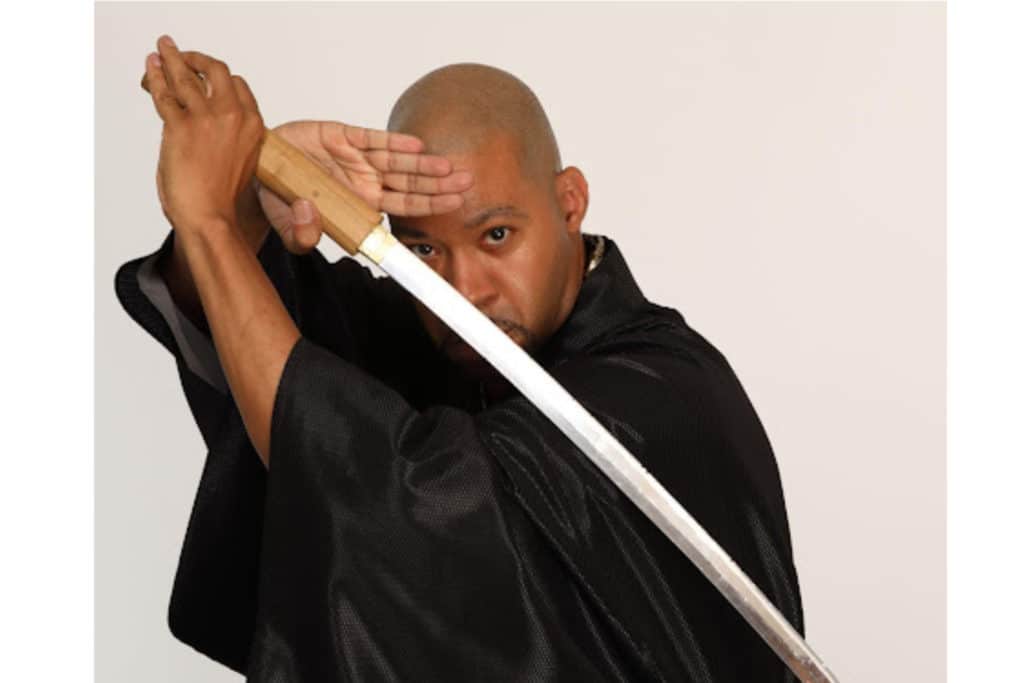 Chuck Johnson Wielding a Sword 1