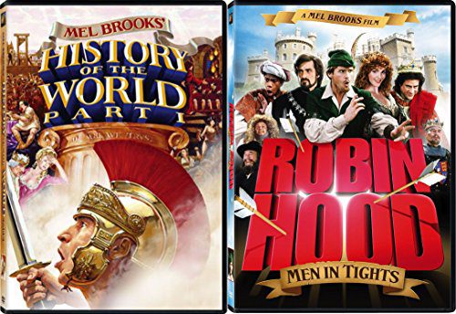 Mel Brooks Comedy Double Feature History of the World Part & Robin Hood Men in Tights DVD Bundle