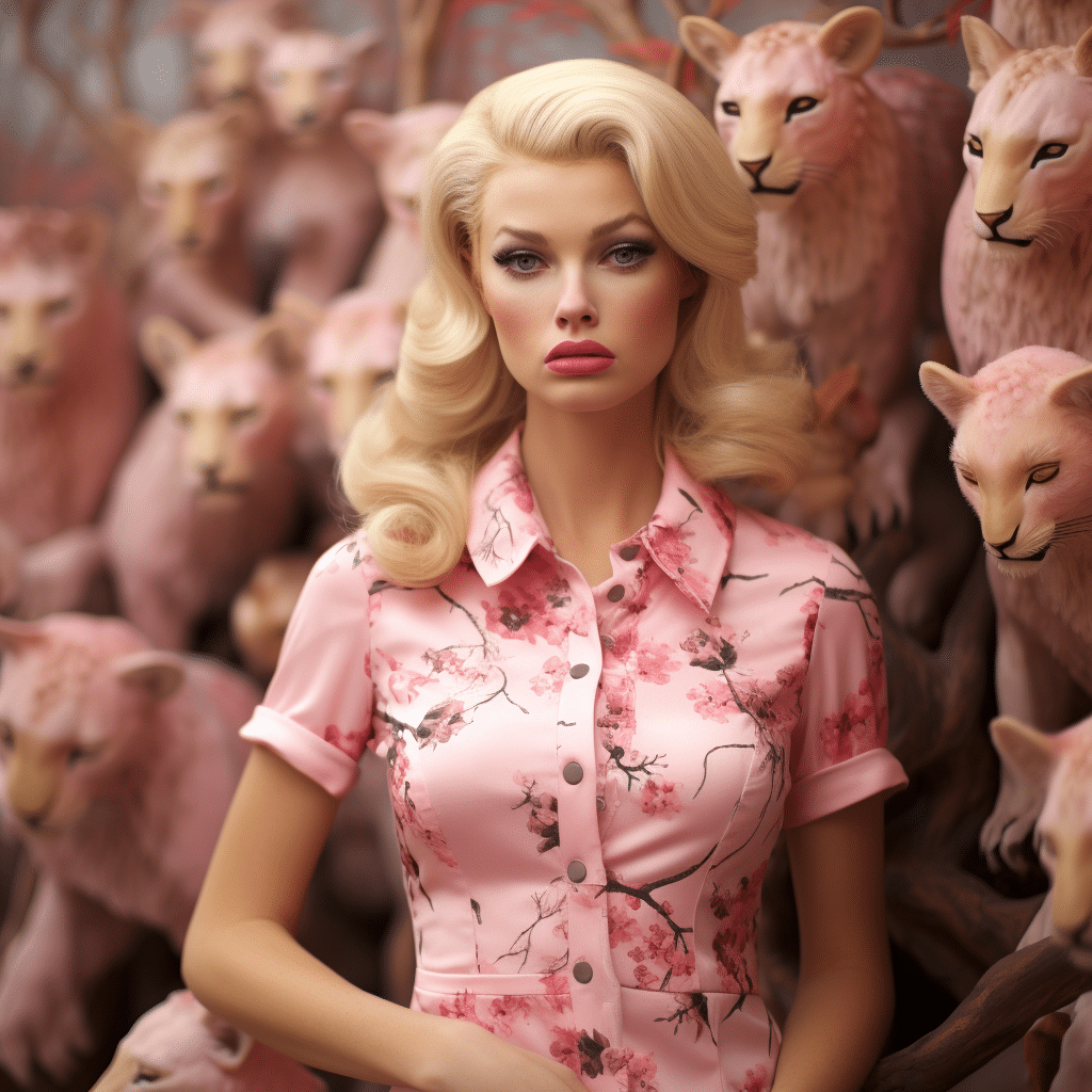 Blonde Barbie Real Female Models at Zoo