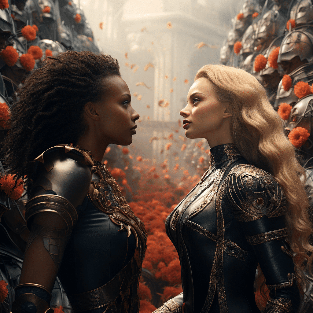 Clash of the Big Titans with Female Supermodels