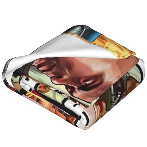 RACEK Light Weight Video Games Blanket Grand Theft Adventure Auto Game D Printed Throw Blanket Plush Comfortable All Season for Bedroom Sofa Office Pattern XInches