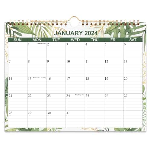 Calendars Wall Calendar Runs from October to December , onths Calendar with Thick Paper for Planning and Organizing for Home or Office, x Inches, Floral
