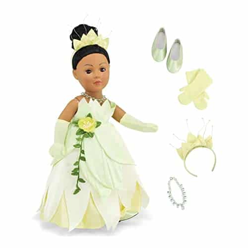 Emily Rose Inch Doll Clothes PC Princess Value Gift Set Doll Costume Dress and Accessories Outfit with Crown, Necklace, Gloves and Matching Shoes Fits Most Dolls